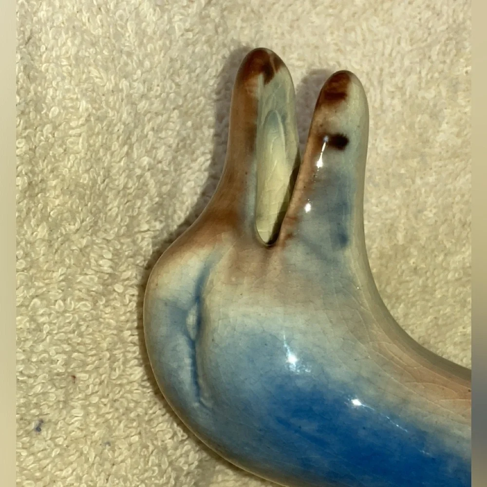 VTG LARGE POTTERY DUCK -UNSIGNED